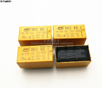 

10PCS/lot Signal HK19F-DC3V-SHG HK19F-DC5V-SHG HK19F-DC9V-SHG HK19F-DC12V-SHG 3V 5V 9V 12V 1A 125AVC 30VDC 8PIN