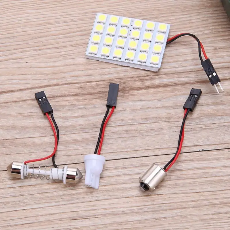 T10 5050/3528 24SMD светодиодный светильник для салона автомобиля белый гирлянда
