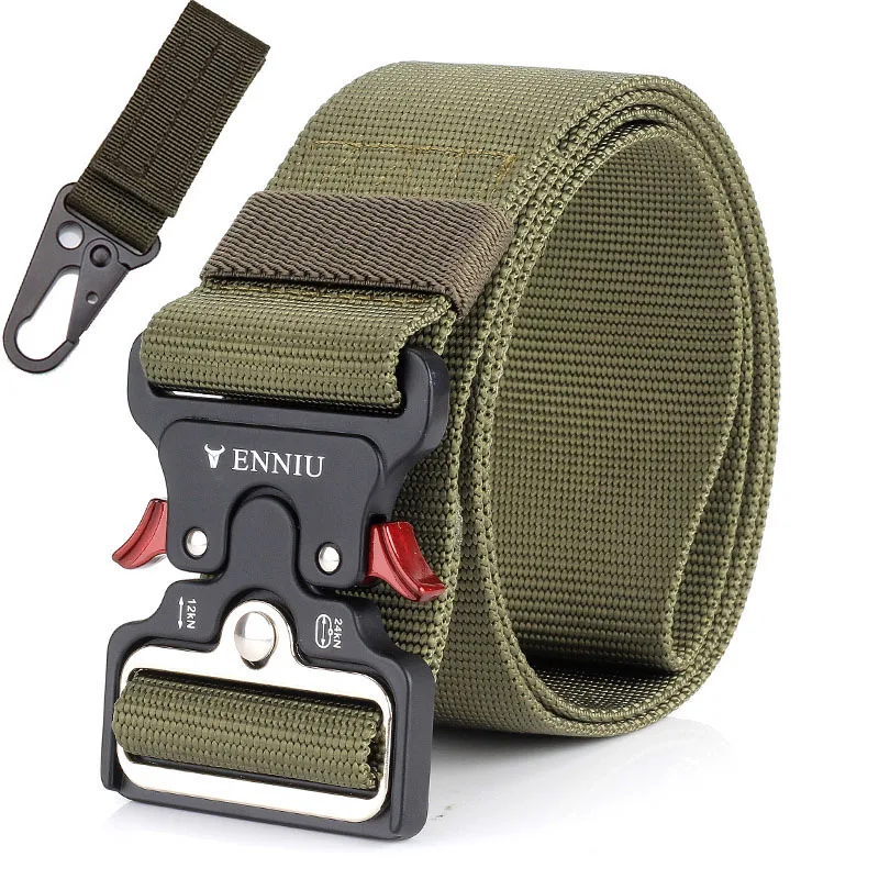 

Men's Soldier's Belt Molle Military Army Survival Tactical Nylon Belt Gear Metal Insert Buckle Casual Belt SWAT Training Strap