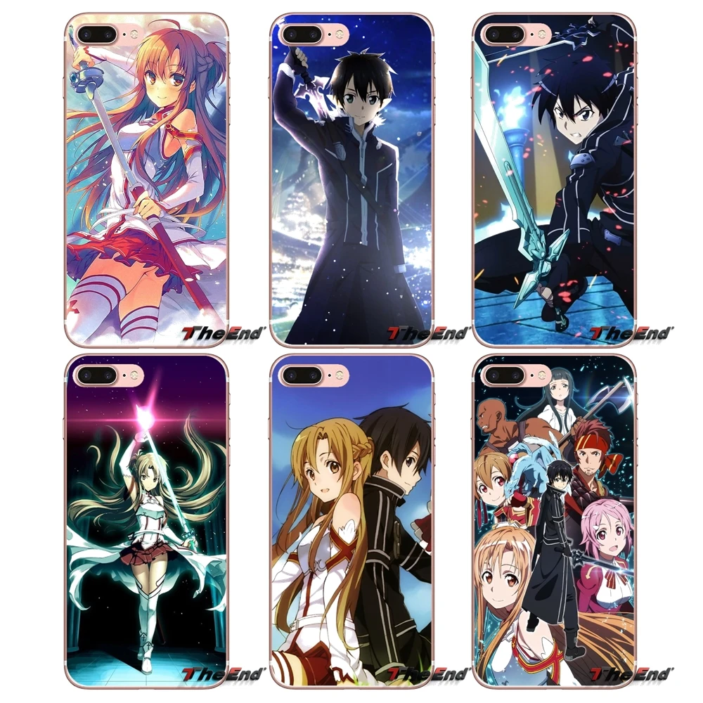 

Mobile Phone Cases Covers Sword Art Online For Samsung Galaxy S2 S3 S4 S5 MINI S6 S7 edge S8 S9 Plus Note 2 3 4 5 8 Coque Fundas