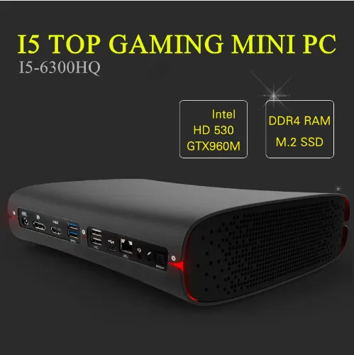 Топ игровой с вентилятор мини компьютер ПК Intel 4 ядра i7 6700HQ i5 6300HQ GTX 960M GDDR5 Гб ОЗУ HDMI +