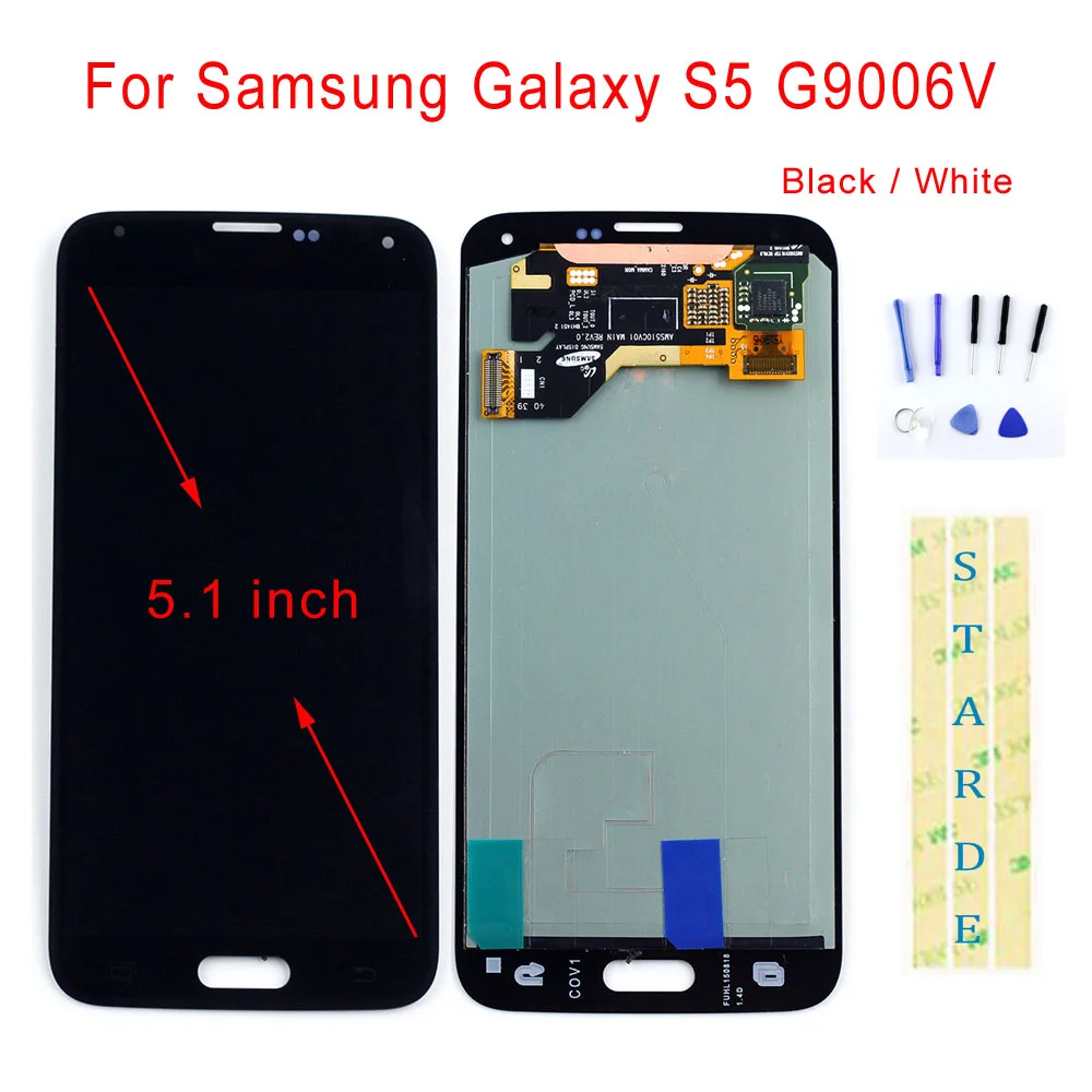 

STARDE Replacement LCD For Samsung Galaxy S5 G9006V LCD Display Touch Screen Digitizer Assembly 5.1"