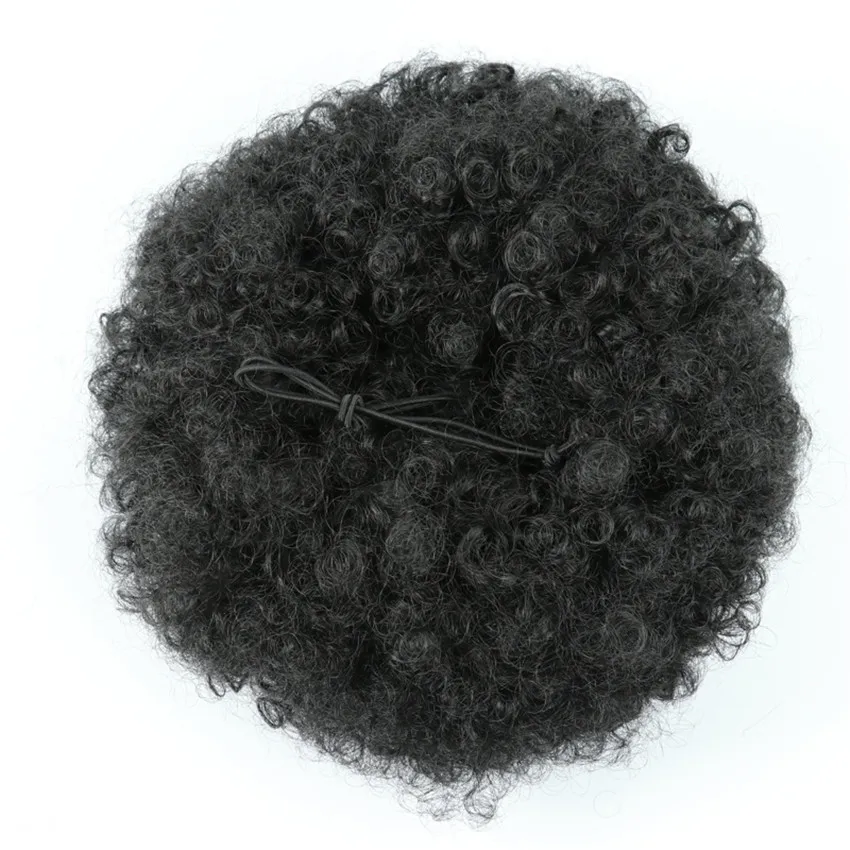 Gres Шнурок для коротких волос Afro Kinky Pony Tail Пучок Afro Curly Wig хвостик на синтетической