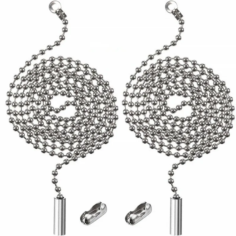 

Light Pull Chains Chrome Bronze Bathroom Beaded Roller Switch Chain Extension Connector Ceiling Light Fan Desk Light Pull 2PC