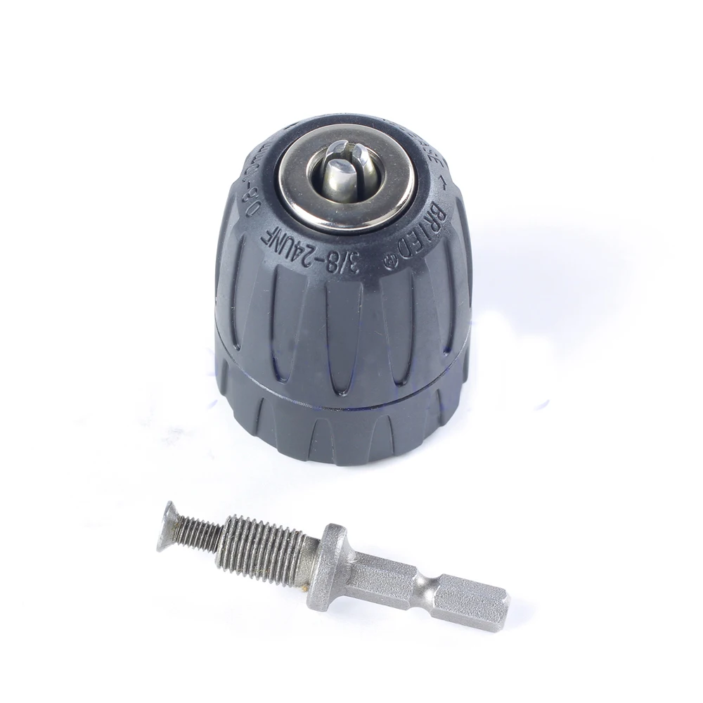New Drill Keyless Chuck Plastic Sleeves 0.8 10mm 3/8" 24UNF + 1/4" Hex