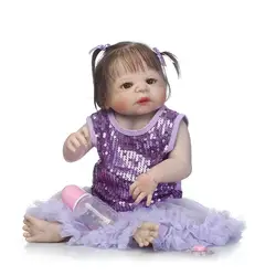 DollMai настоящие силиконовые детские куклы для продажи 23 "bebes reborn игрушки для принцессы для детей настоящие живые Новорожденные куклы