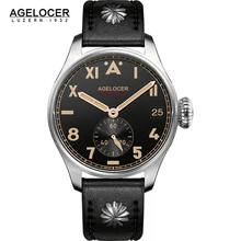 Original AGELOCER Brand Men Authentic Pilot Male Watch Costly Dive100M Auto Date Outdoor Men Shockproof Waterproof Watch