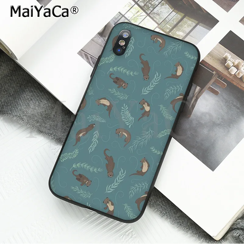 MaiYaCa животное выдра ТПУ силиконовый черный чехол для телефона для iphone 11 pro X XS MAX 66S 7 7plus 8 8Plus 5S SE XR - Цвет: A5