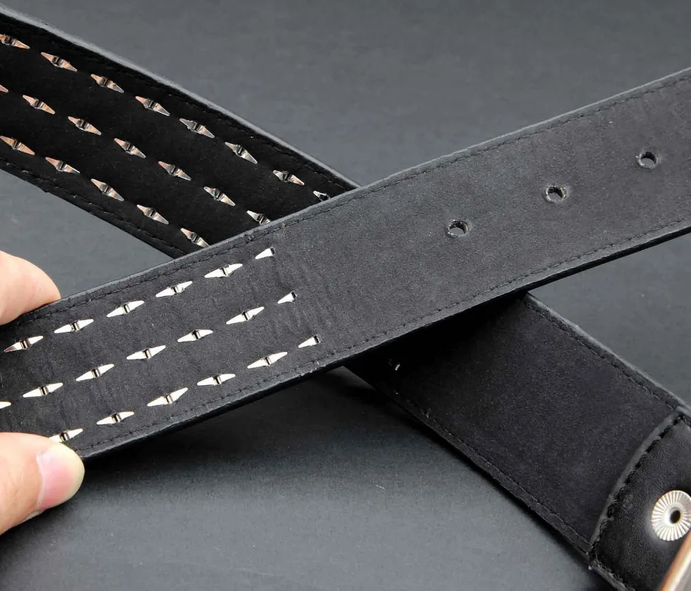 Мужской кожаный ремень в стиле панк рок|cowhide leather belt|leather beltbelt belt |