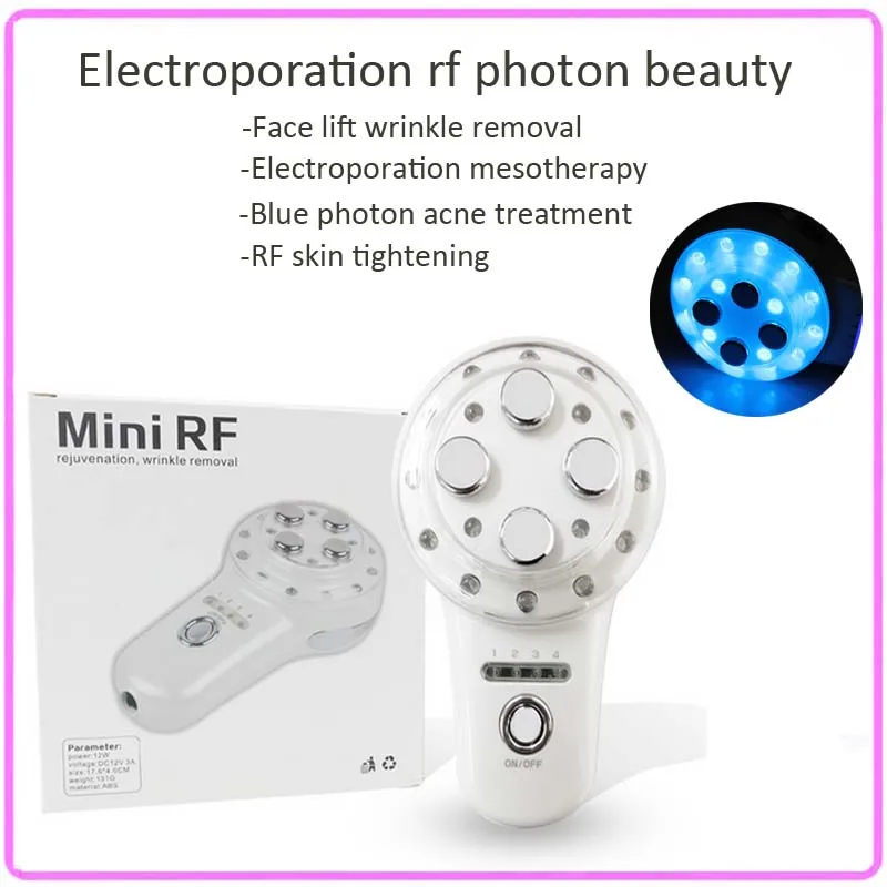 RF Wrinkle Removal Photon Led Lights Therapy BIO Microcurrent