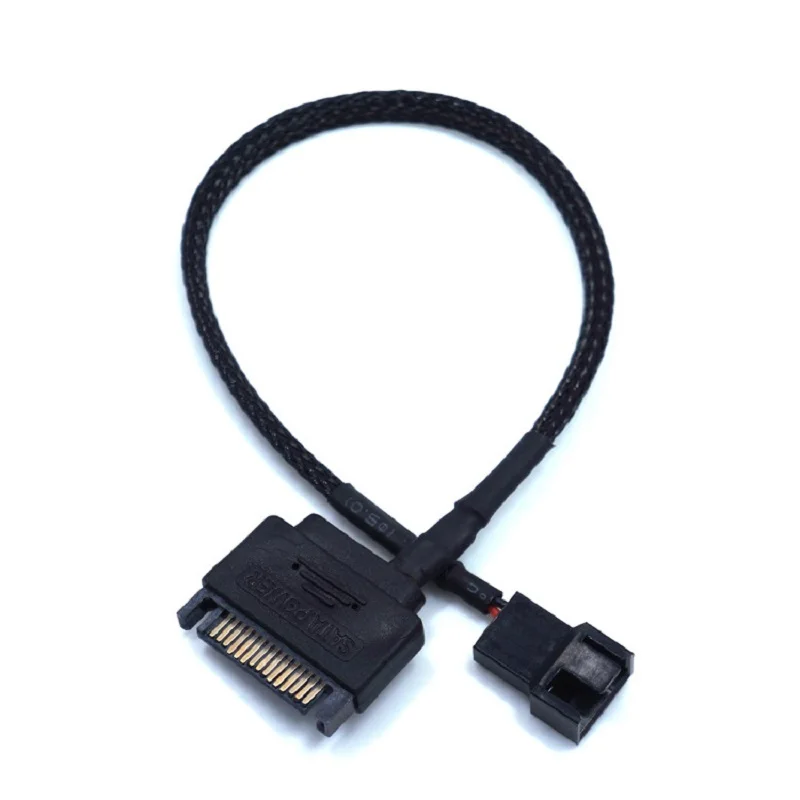 

Computer cooling fan wiring SATA TO 3 pin / 4 pin Change the extension cord Suitable for CPU fan SATA interface power supply