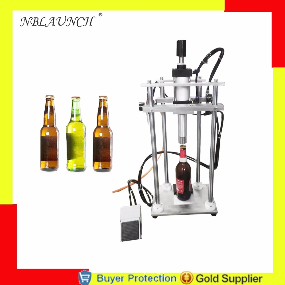 

Pneumatic Crown Beer Cap Capper Soda Water Steamwater Carbonated Drinks Bottle Lid Locking Lock Capping Machine Free Shipping
