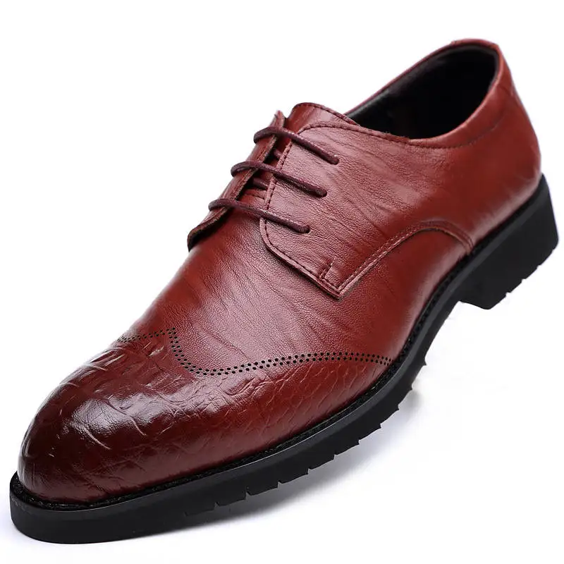 Обувь Для мужчин s летние туфли-лодочки из натуральной кожи дизайнерские социальных Формальные Элегантные нарядные туфли для мужчин# MSW8118168 - Цвет: brown