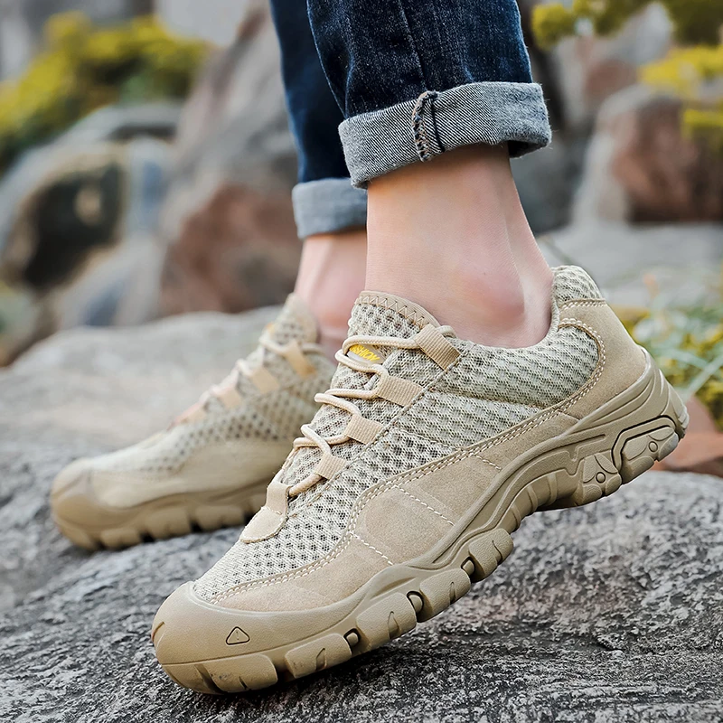 Billige Neue Außen Männer Wasserdichte Wanderschuhe Atmungsaktiv Taktische Kampf Armee Stiefel Wüste Ausbildung Turnschuhe Nicht Slip Trekking Schuhe