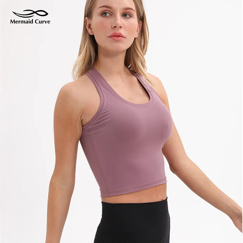Evobak Workout Tops for Women Yoga Shirts Racerback Crop Tops Athletic Exercise Gym Running Training Tanks Active Wear 