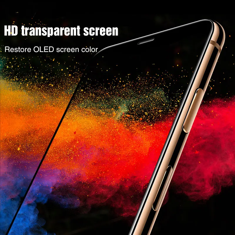 99D Gebogene Schutz Glas auf Für iPhone 6 6s 7 8 plus XR X XS Glas Volle Abdeckung iPhone xs Max Sc
