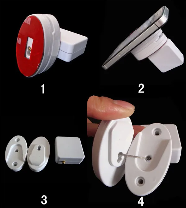 50 компл./лот защита от кражи безопасности мобильного стены стенда выдвижной ящик тянуть дисплей телефона