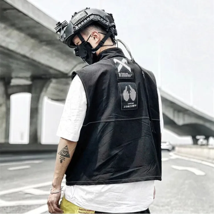 Мода 2019 г. хип хоп жилет мужской мульти карман Военная Униформа тактические жилеты бренд брюки карго жилеты Уличная куртки без рукавов DS50649