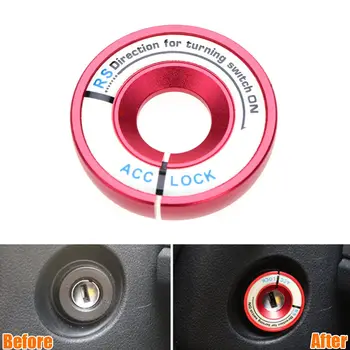 

Luminous Car Ignition Key Lock Keyhole Decoration Ring Sticker For Volkswagen Styling Accessories Blue Silver Red Black Color