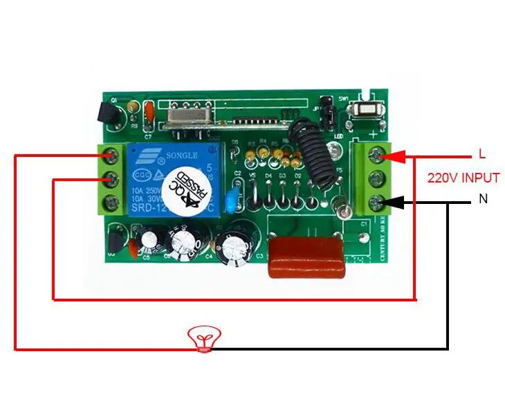 220 В реле 10A AC220V 1CH радио управление ler RF беспроводное дистанционное переключатель