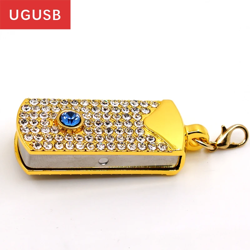 Модные золотые Кристалл карту флэш памяти с интерфейсом usb Флеш накопитель pendrive