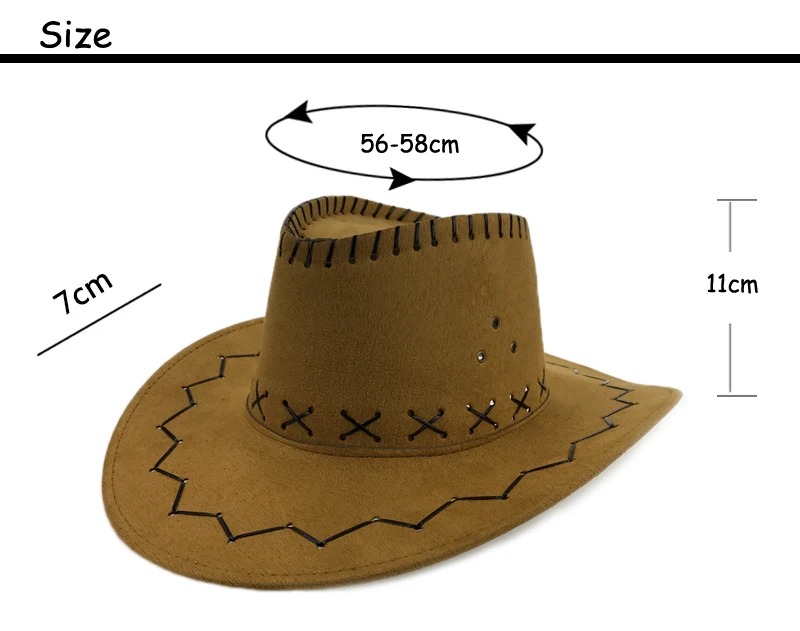 Шляпы ковбойские для Для женщин с поля сомбреро Mujer Западной американские мужские сомбреро Вакеро из искусственной замши тройной строки yy17162
