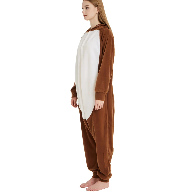 Unisex Adult Animal Squirrel Pajamas Cartoon Chipmunk Kigurumi Onesies Costumes Jumpsuits Christmas Gift
