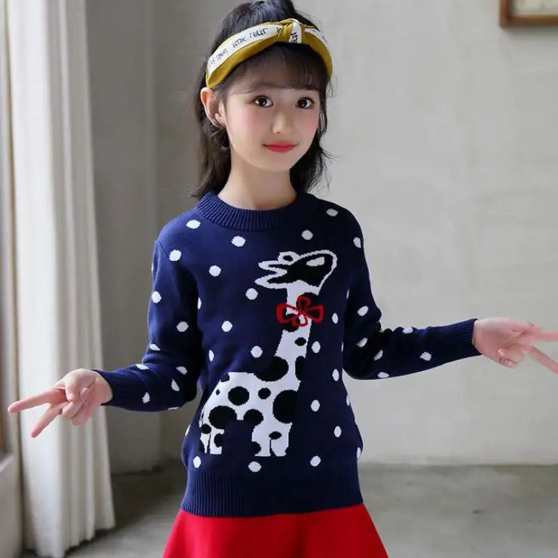 

2020 Baby Sweater For Girls Clothes Cardigan Autumn Knitted Toddler Girls Sweater Pullover Winter Tops 10 12 14 Year Pull Fille