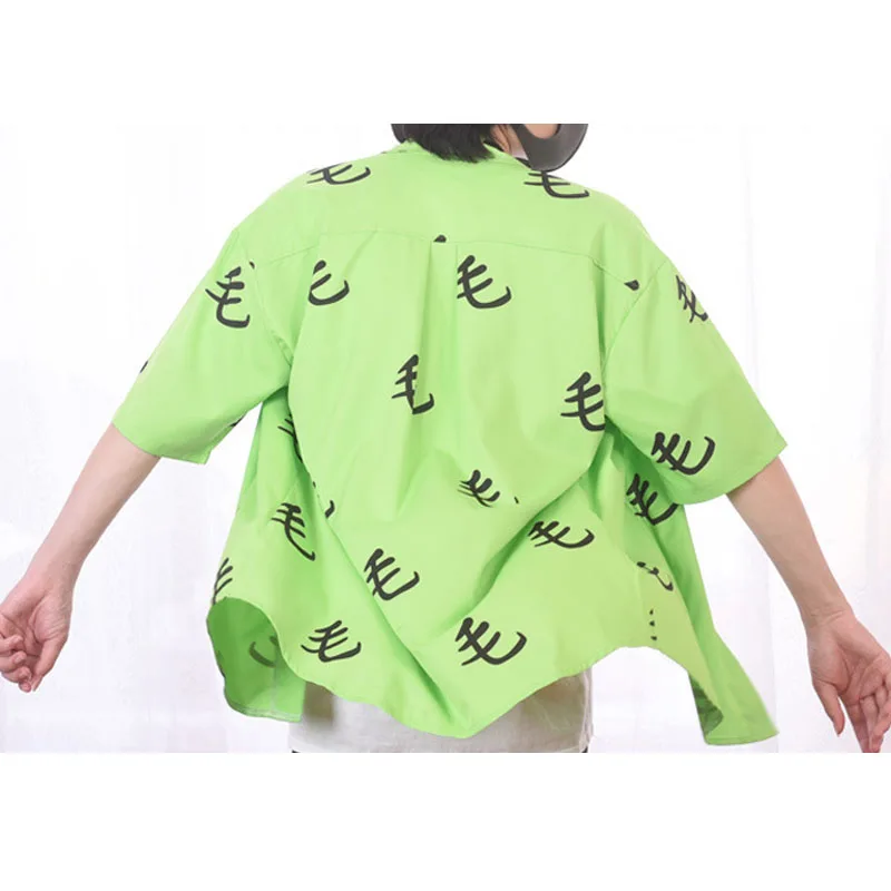 Cosroad One Punch Man Saitama Green Mao Shirt Cosplay Costume Oppai Tee Outfit T-Shirts for Halloween Party (3)