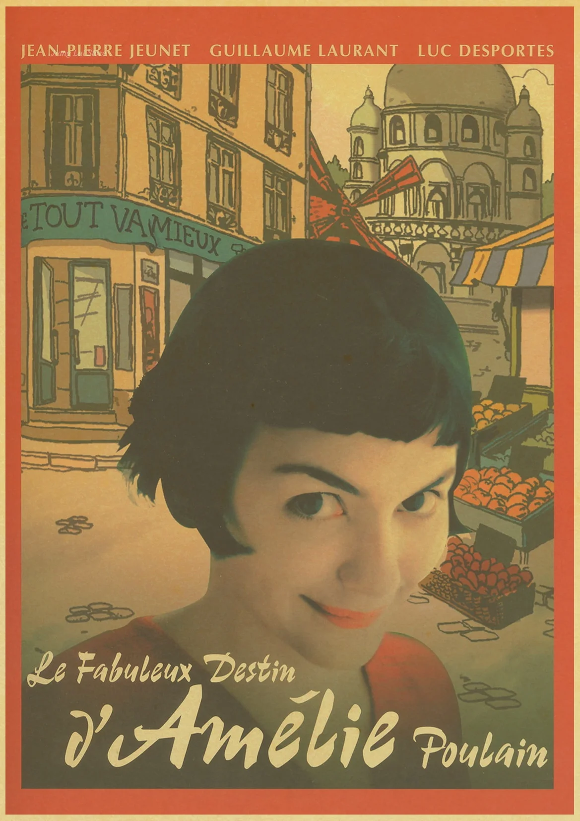 Audrey Tautou знаменитая работа Amelie винтажный бумажный плакат настенная живопись украшение дома 42X30 см 30X21 см - Цвет: H269