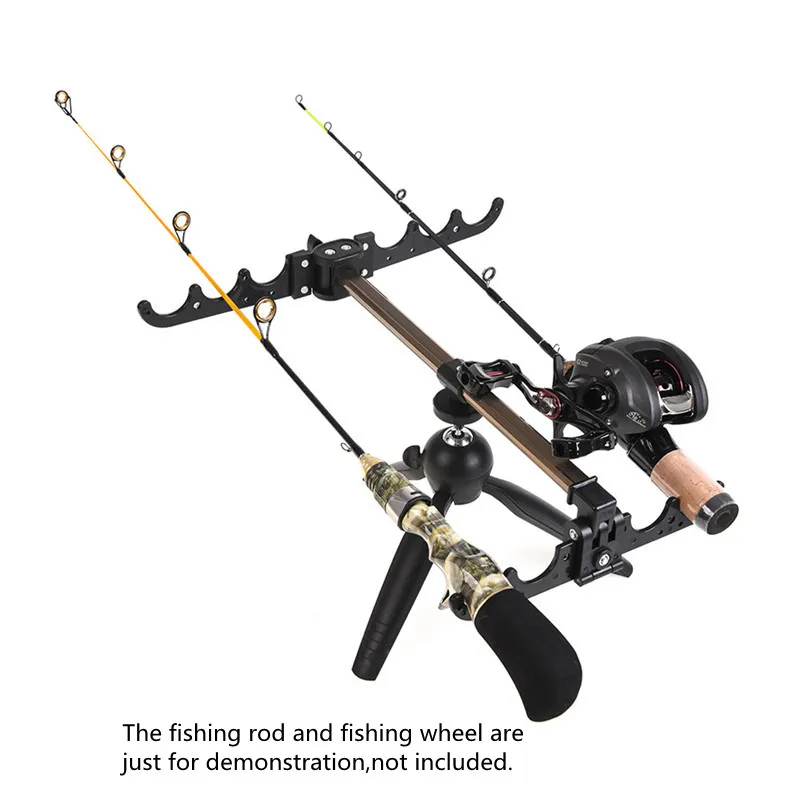 

Folding Multi-directional Rotation Ice Fishing Rods Pole Bracket Tripod Stand Holder Support