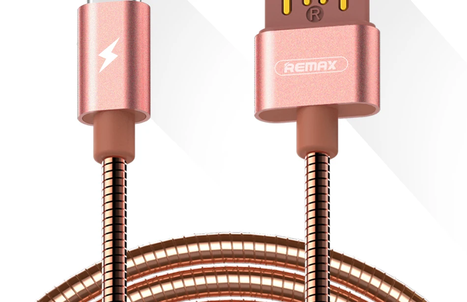 REMAX металлический пружинный провод usb type C кабель для передачи данных 2.1A Быстрая зарядка USB C кабель для xiaomi 4C MI5 redmi 4 pro/samsung S8