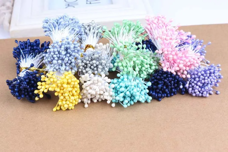 Многоцветные 3 мм (500 шт./лот) жемчужные цветочные тычинки для DIY торта/Свадебные