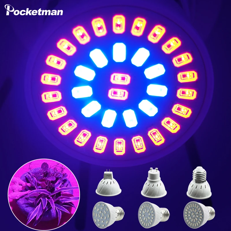 

LED Plants Grow Light GU10 E27 MR16 SMD5733 220V 9W 12W 15W Flower Seedling Hydroponic System Greenhouse Tent lamp
