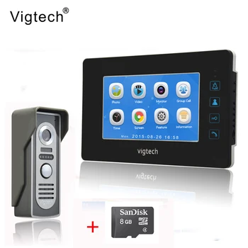 

Vigtech7 inch LCD Video Doorbell Door phone Record Intercom System Infrared Night Vision Camera 8GB TF Card FREE SHIPPING