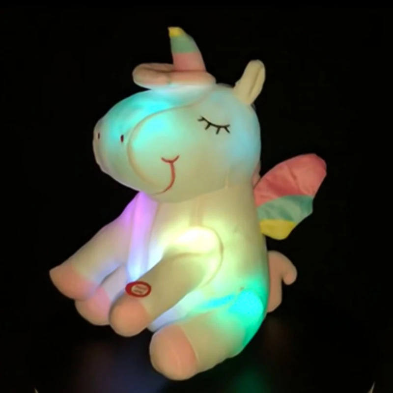 

30cm LED Plush Light Up Toy Unicorn Stuffed Animals Plush Toys Cute Pony Horse Toy Soft Doll Kids Toys Christmas Birthday Gifts