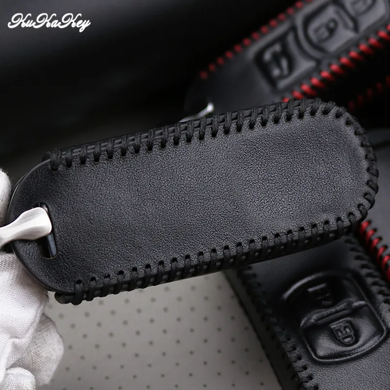 KUKAKEY кожаный чехол для ключа Mazda 2 3 6 Axela Atenza CX 5 CX5 7 2/3 кнопки удаленный умный