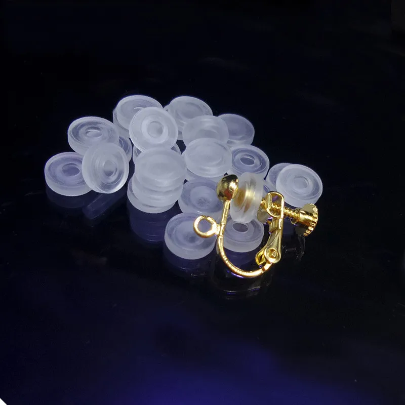 SEA-MEW-50-PCS-Transparent-Soft-Silicone-Anti-Pain-Pad-Ear-Clip-Anti-Pain-Pad-For