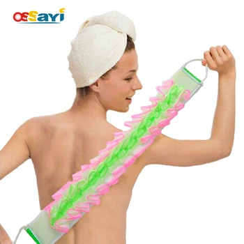 

Long Korean Exfoliating Body Cleaner Back Scrub Belt Massage Towel Mesh Wash Cloth Bath Flower Bathroom Shower Skin Cleaning