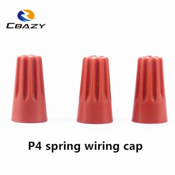 

2017 NEW 100pcs/lot P4 Twist Nut Electrical Wire Connector Terminals Cap Spring Insert Assortment Color Orange