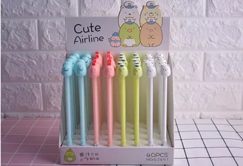 

new korea animal cute gel pen cartoon stationery prize kawaii student pen office writing black neutral ink pen 40pc/lot