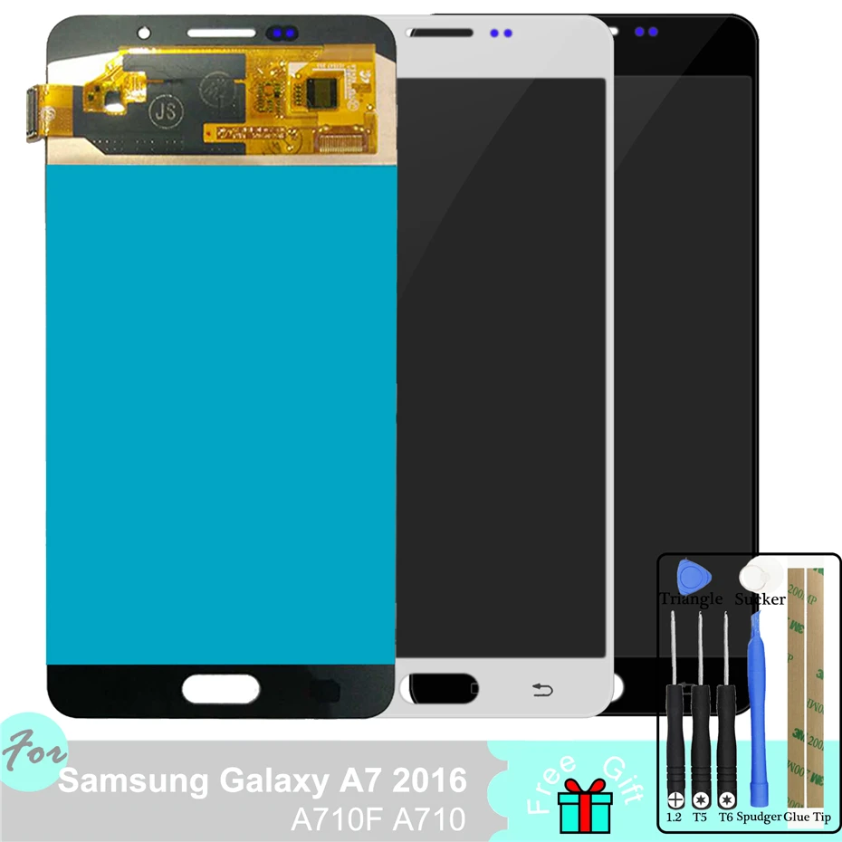 

Super AMOLED LCD For Samsung Galaxy A7 2016 A710 A710F Touch Screen Digitizer Assembly
