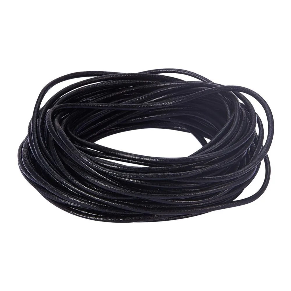 

1/1.5/2.5/3/4/5mm Cowhide Leather Cord Jewelry Thread Cord Black Bracelet Craft DIY Jewelry Making Cord Findings 10m/bundle