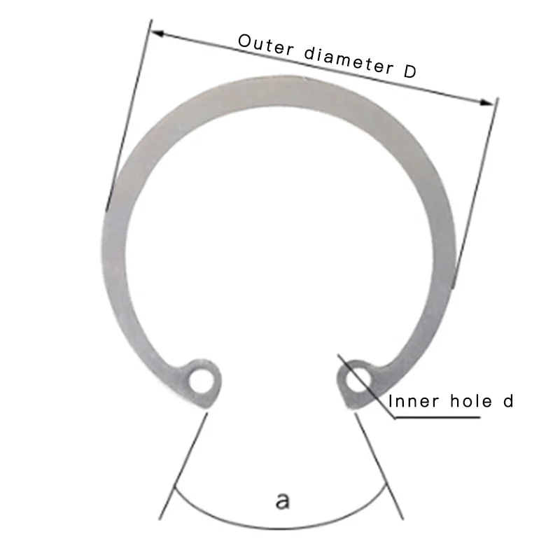 LUChang 50 шт. 304 нержавеющая сталь cirстопорное кольцо для отверстия C типа стопорное кольцо внутренние карты Пружинные отверстия