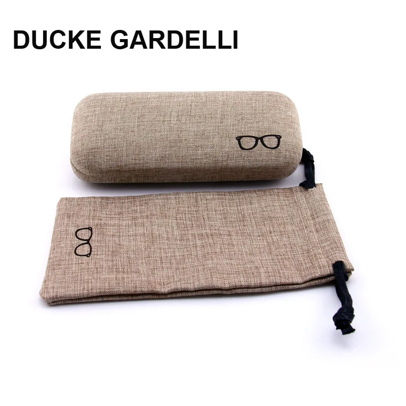 

DUCKE GARDELLI Women men linen Sunglasses Case Hard Eye Glasses Case Eyewear Protector Box myopia mirror box 917
