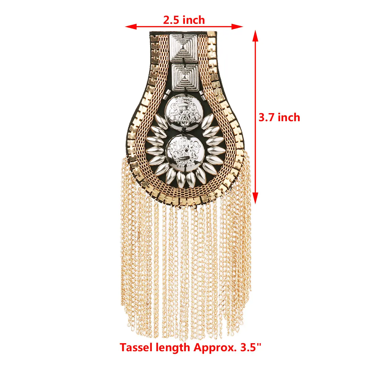 TiaoBug, унисекс, модная винтажная цепочка с кисточкой, погоны на плечо, значок, брошь на плечо, булавки для женщин, мужчин, аксессуары для костюма
