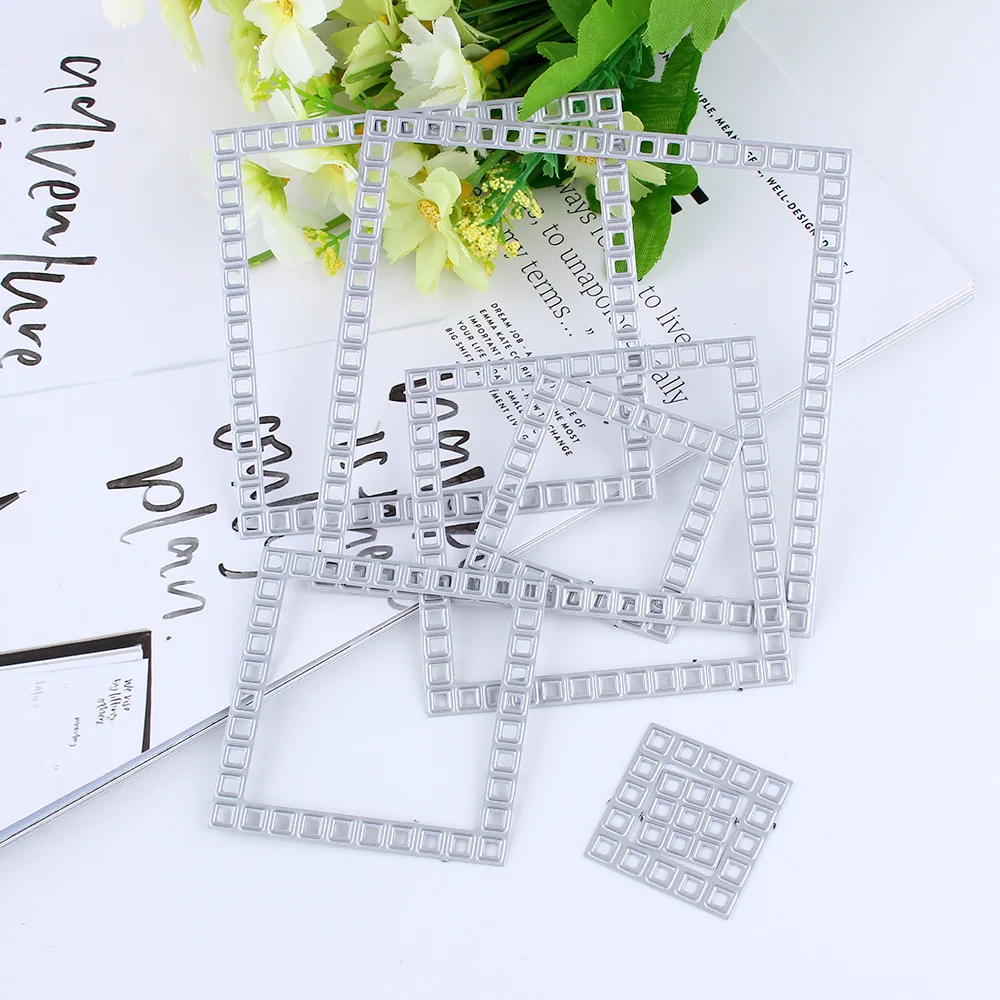 

Metal Cutting Dies Square Stencils For DIY Scrapbooking New 2018 Dies Cutting Bullet Journal Stickers Happy Birthday Gift Card