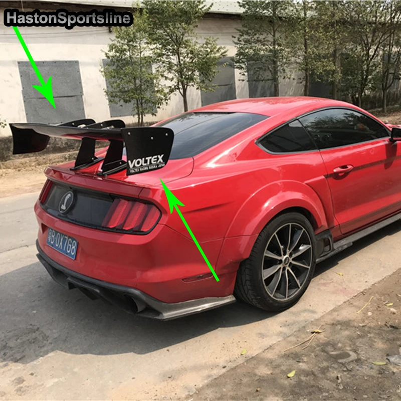 Mustang изменение V Стиль углеродного волокна задний багажник спойлер крыло автомобиля для Ford Mustang