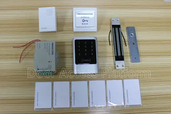 

Outdoor Doorframe Magnetic lock Password Pin code+ 125KHz ID card keytag standalone reader access control machine, power supply