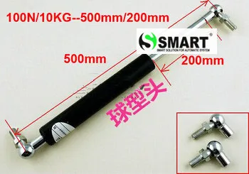 

free shipping 10KG/100N force 500mm central distance, 200mm stroke, pneumatic Auto Gas Spring, Shock absorber